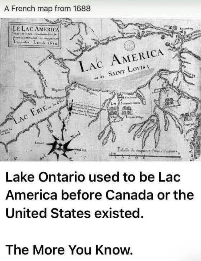 Fact Check: 1688 Map Labeled 'Lac America' Is AI-Altered — Original Raffeix Map Reads 'Lac Ontario'