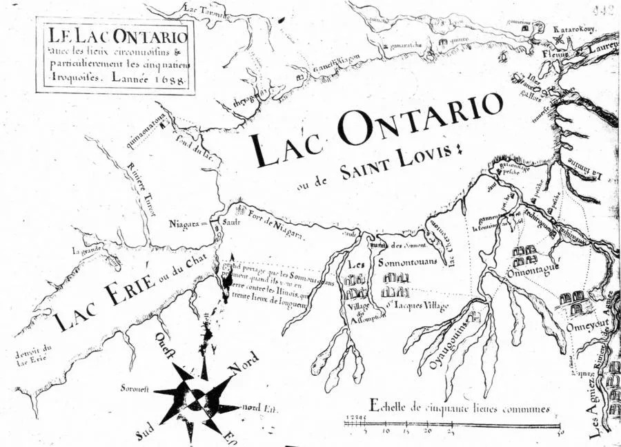 Fact Check: 1688 Map Labeled 'Lac America' Is AI-Altered — Original Raffeix Map Reads 'Lac Ontario'