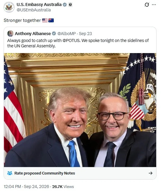Video Confirms Albanese’s UN Selfie With Trump — Tie Color Claims Proven False