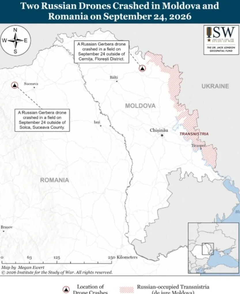 Map Shows Russian Drone Incursions and Suspected Sabotage Across Europe