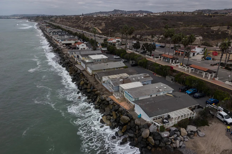 Sea-Level Rise Shrinks San Clemente Beach and Puts Key Coastal Rail Line at Risk