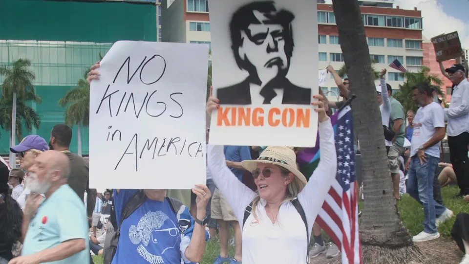 About 100 Protest Near Medinah Country Club Ahead Of Trump’s Presidents Cup Appearance