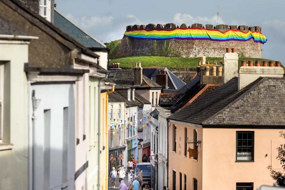 Totnes Castle Wrapped In Giant Pride Flag Prompts Local Debate Over 'Capture the Castle' Display