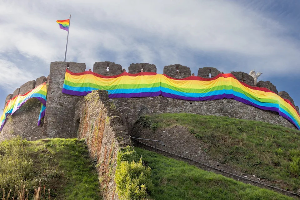 Totnes Castle Wrapped In Giant Pride Flag Prompts Local Debate Over 'Capture the Castle' Display