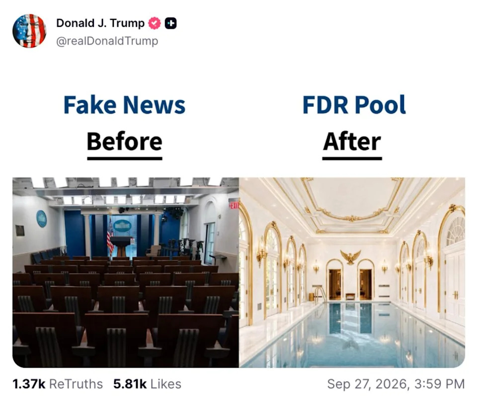 Trump, 80, Proposes Turning White House Briefing Room Into a 'Pool' as He Escalates Battle With the Press
