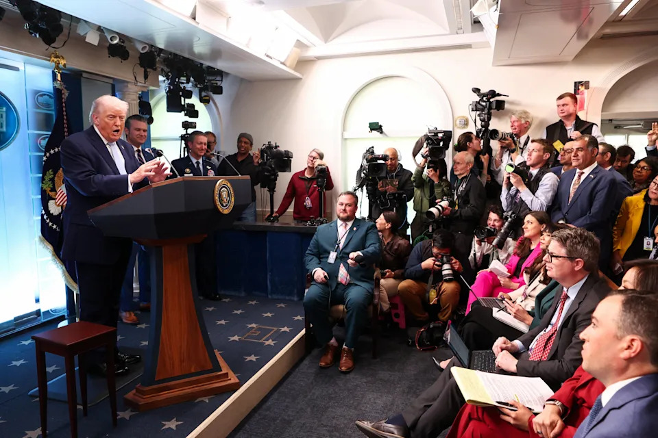 Trump, 80, Proposes Turning White House Briefing Room Into a 'Pool' as He Escalates Battle With the Press