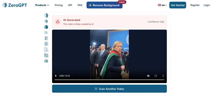 Fact Check: Viral Clip Claiming Giorgia Meloni Wore A Palestinian Flag At The UN Is A Deepfake