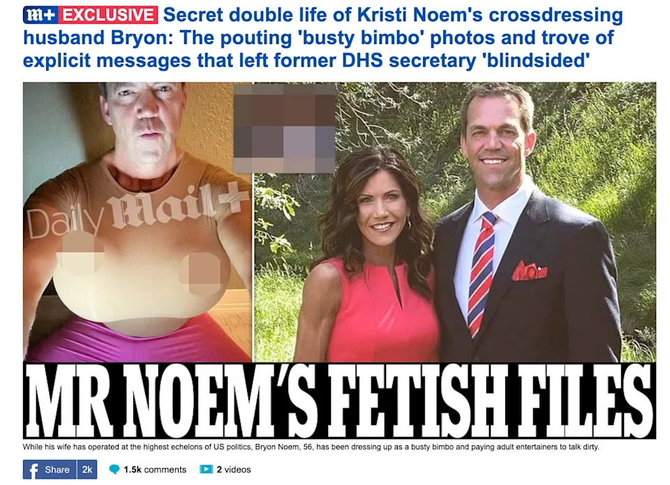 Kristi Noem Files for Divorce as Past Controversies Resurface — Lawyer Says She'll Defer to Courts