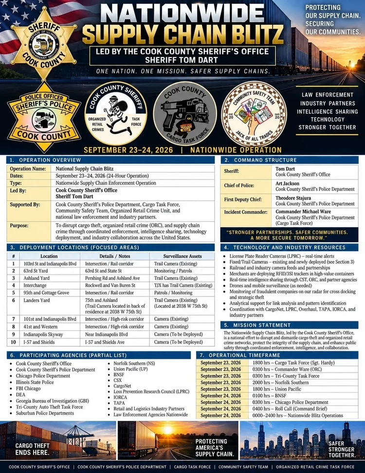 National Supply Chain Blitz Yields Arrests and $635K in Recovered Cargo
