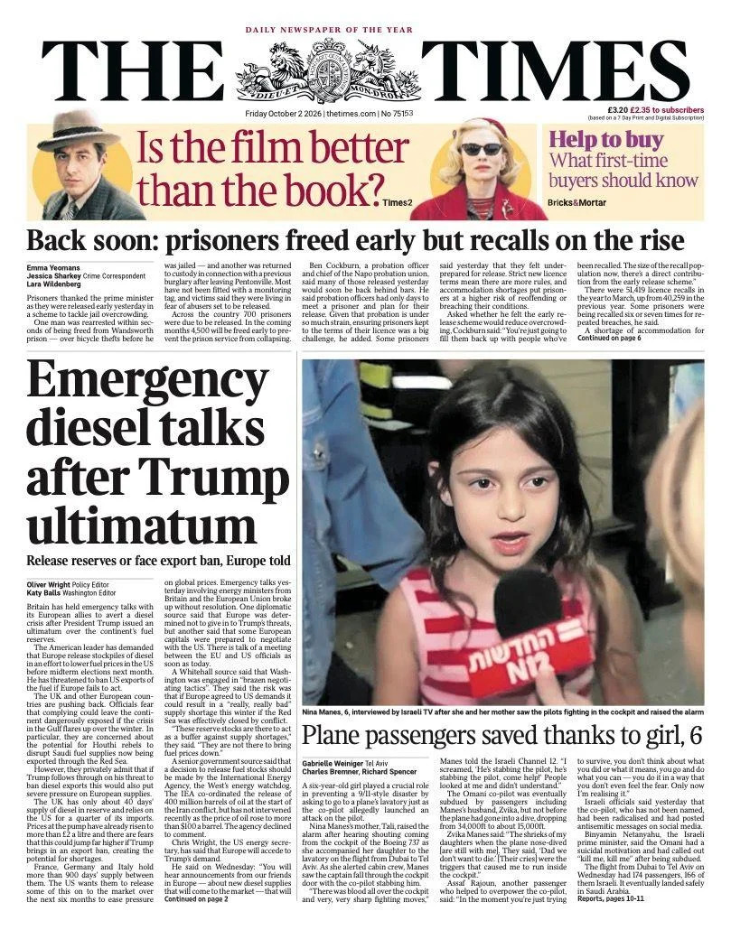 “Get Out Of Jail Free Day”, Diesel Fears And A Return To The Castle — Press Roundup