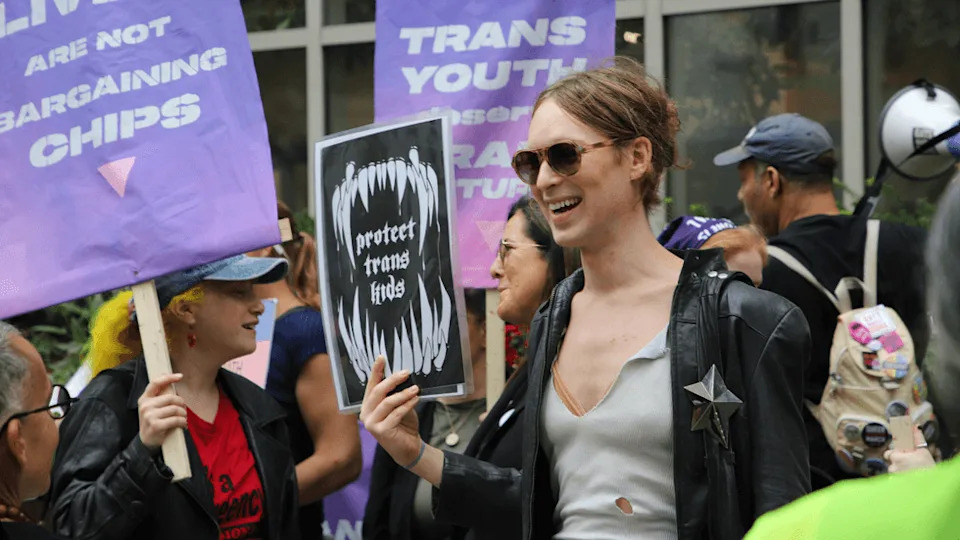 Protesters Urge NewYork-Presbyterian Not To Follow Hospitals That Cut Trans Youth Care After Deals With Trump