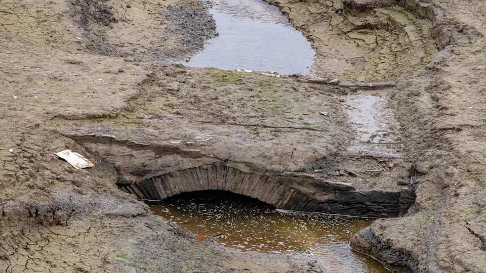 Victorian Stone Bridge Reappears as Wimbleball Reservoir Falls to 21%