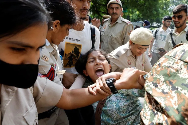 Gen Z-Led Protests Rock New Delhi as Police Detain Demonstrators Over Voter-Roll Changes