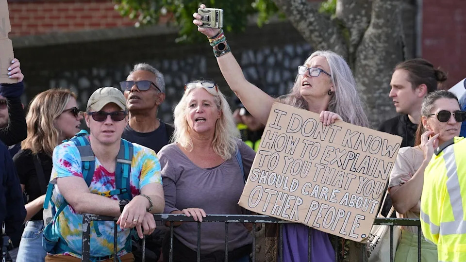 Dover Protests: Face-Covering Ban Enforced As Anti-Migrant March Meets Counter- Demonstration