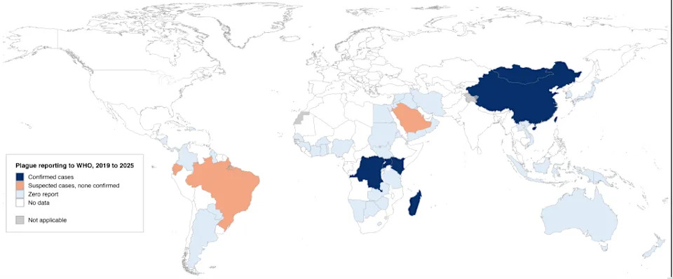 WHO Map Highlights Global Plague Cases As Suspected Lab Death Near Irkutsk Is Reported