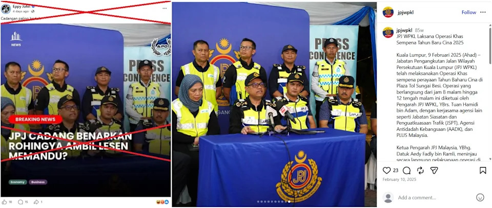 False Claim Debunked: Malaysia's JPJ Denies Proposal To Let Rohingya Apply For Driving Licences