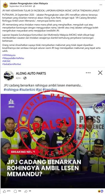 False Claim Debunked: Malaysia's JPJ Denies Proposal To Let Rohingya Apply For Driving Licences